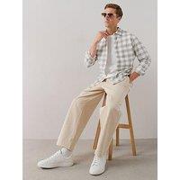 The Very Collection Long Sleeve Checked Seersucker Shirt - Grey/White