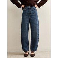 New Look Barrel Leg Jeans - Dark Blue