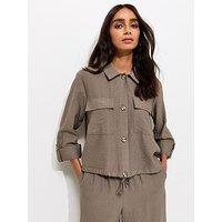 New Look Flap Pocket Co Ord Shirt - Grey