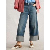 White Stuff Bailey Straight Turn Up Jeans - Blue