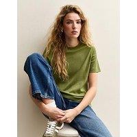 New Look Dark Khaki Premium Heavyweight Cotton T-Shirt - Green