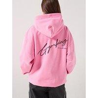 Gym King Womens Script Mindset Hoodie - Pink