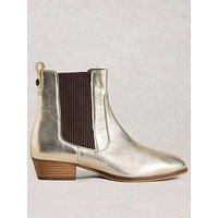 White Stuff Chelsea Willow Ankle Boot - Gold-Tone