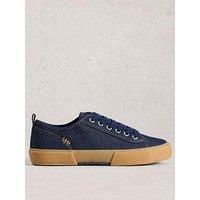 White Stuff Pippa Canvas Lace Up Trainer - Blue