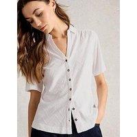 White Stuff Annie Short Sleeve Broderie Shirt - White