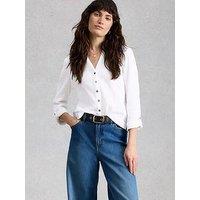 White Stuff Annie Double Cloth Shirt - White