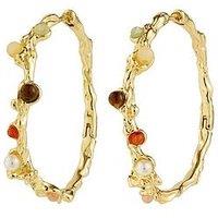 Pilgrim Iris Hoop Earrings Gold-Plated