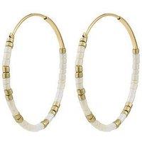 Pilgrim Alison Earrings White, Gold-Plated