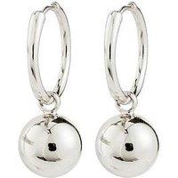 Pilgrim Air Hoop Earrings Silver-Plated