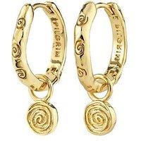 Pilgrim Fire Hoop Earrings Gold-Plated