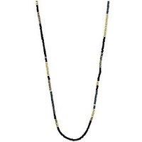 Pilgrim Alison Necklace Black, Gold-Plated