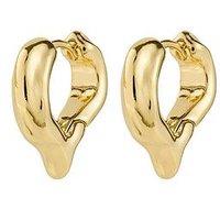 Pilgrim Iris Earrings Gold-Plated