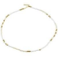 Pilgrim Alison Ankle Chain White, Gold-Plated