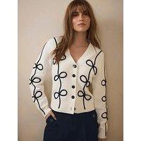 Mint Velvet Ivory Rope Detail Cardigan - White
