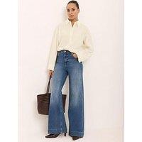 Mint Velvet The Ultimate Wide Jean - Blue