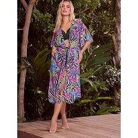 Yours Curve Zebra Midaxi Coverup