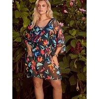 Yours Curve Chiffon Throw On Coverup