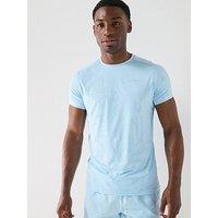 Gym King Mens Debossed Camo T-Shirt - Blue