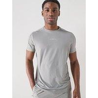 Gym King Mens Core Piped T-Shirt - Grey