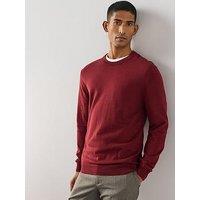 The Very Collection Cotton Rich Crew Neck Jumper - Burgundy
