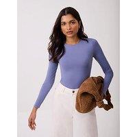 Mint Velvet Layering Crew Neck Top - Blue