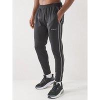 Gym King Mens Core Piped Tapered Leg Track Pants - Black