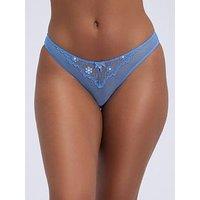 Boux Avenue Evangeline Embroidered Brief - Cornflower