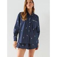 Lacoste Tennis Embroidered Shirt - Navy