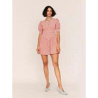 Summery Maude Check Mini Dress - Red