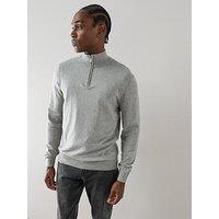 The Very Collection Cotton Rich 1/4 Zip Jumper - Grey