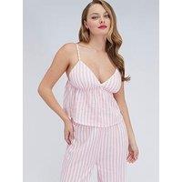 Boux Avenue Stripe Cotton Pyjama Set - Pink