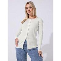 Yours Curve Long Sleeve Button Top