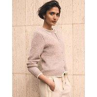 Mint Velvet Fawn Double Layer Cardigan - Cream