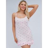 Boux Avenue Cherry Pointelle Nightdress - Pink Cherry