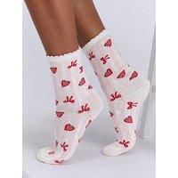 Boux Avenue Strawberry Ankle Sock 2 Pack - Pink