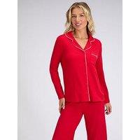 Boux Avenue Rib Modal Revere Pyjama Top - Red
