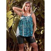 Yours Curve Pacific Pleat A-Line Tankini