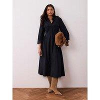 Mint Velvet Drop Waist Maxi Shirt Dress