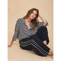 Mint Velvet Navy Geo Print Resort Shirt - Blue