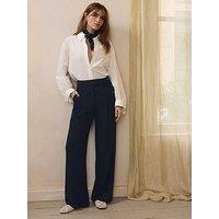 Mint Velvet Tailored Wide Trousers - Blue