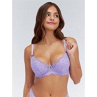 Boux Avenue Fawn Lace Balconette Bra - Lavender