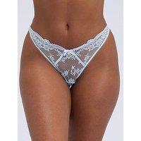Boux Avenue Skye Lace Thong - Powder Blue