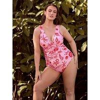 Yours Curve Summer Soleil Plunge Swimsuit