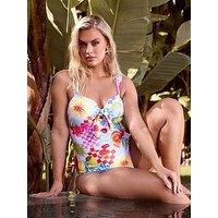 Yours Curve Dolce Vita Knot V-Wire Swimsuit