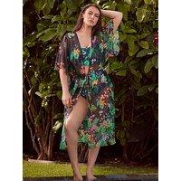 Yours Curve Tropical Midaxi Coverup