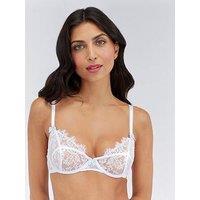 Boux Avenue Addison Lace Plunge Bra - White