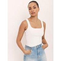 Mint Velvet Layering Scoop Neck Vest - White