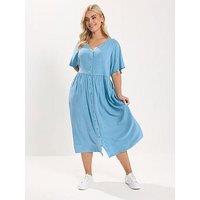 Yours Curve Chambray Tea Dress