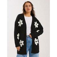 Yours Curve 3D Floral Midi Cardigan