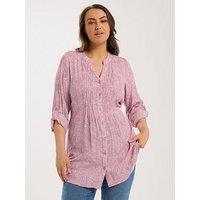 Yours Curve Pintuck Top